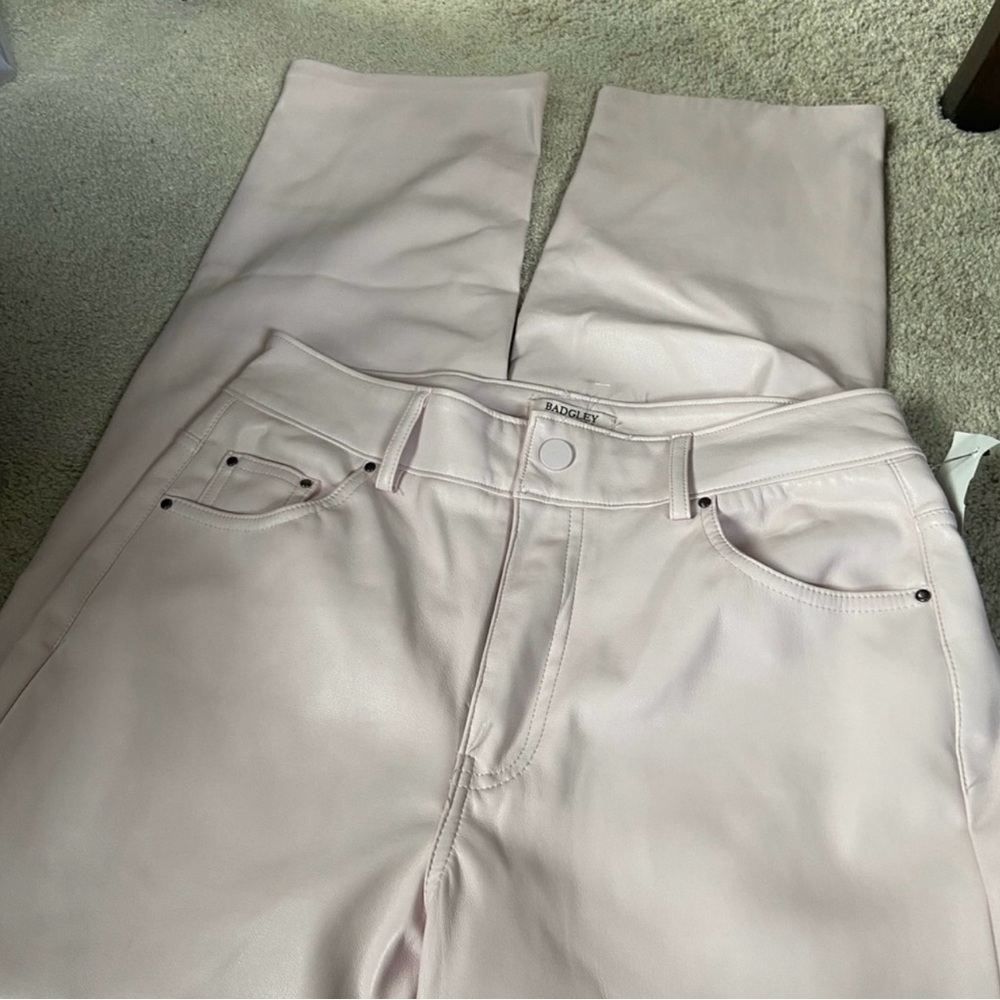 Badgley Mischka Soft Pink Straight Leg Pants